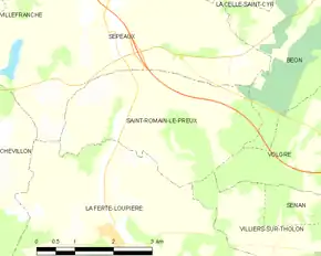 Poziția localității Saint-Romain-le-Preux