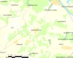 Poziția localității Saint-Sérotin