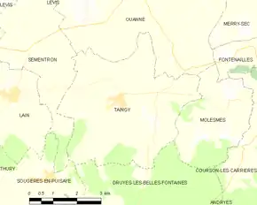 Poziția localității Taingy