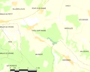 Poziția localității Theil-sur-Vanne