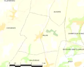 Poziția localității Vallan