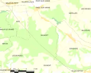 Poziția localității Vaumort