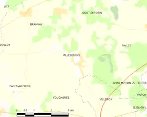 Poziția localității Villebougis