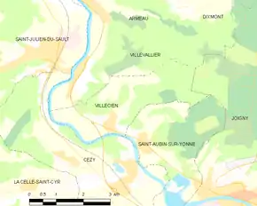 Poziția localității Villecien