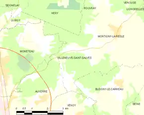 Poziția localității Villeneuve-Saint-Salves