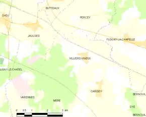 Poziția localității Villiers-Vineux