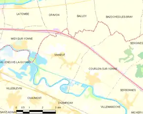 Poziția localității Vinneuf