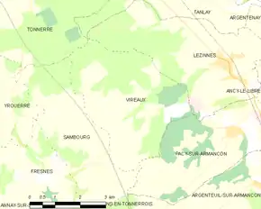 Poziția localității Vireaux