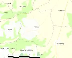 Poziția localității Viviers