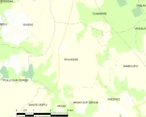 Poziția localității Yrouerre