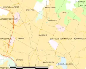 Poziția localității Eaubonne