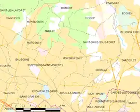 Poziția localității Montmorency