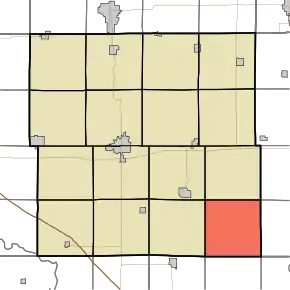 Poziția districtului în comitatul Buchanan