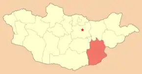 Poziția localității Dorno-Gobi-Aimag