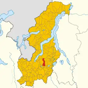 Poziția localității Albese con Cassano