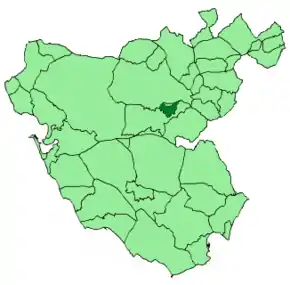 Poziția localității Algar