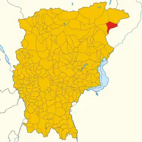 Poziția localității Azzone