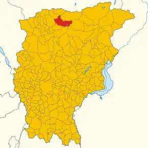 Poziția localității Branzi