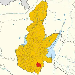 Poziția localității Calvisano