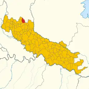 Poziția localității Camisano