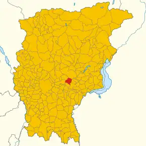 Poziția localității Cenate Sopra