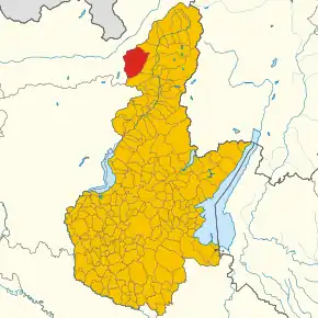 Poziția localității Corteno Golgi
