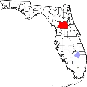 Poziția localității Comitatul Marion, Florida