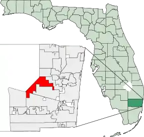 Poziția localității Sunrise, Florida