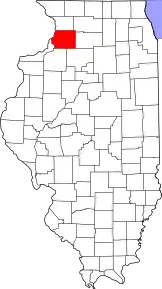 Poziția localității Comitatul Whiteside, Illinois