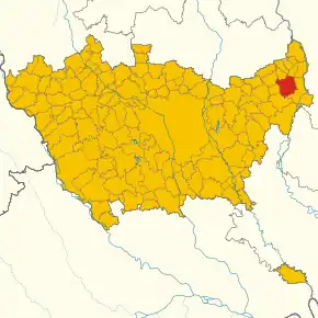 Poziția localității Inzago