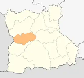 Poziția comunei în cadrul regiunii Blagoevgrad