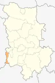 Poziția localității Kricim