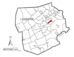Poziția localității Wilkes-Barre