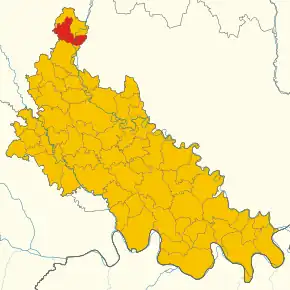 Poziția localității Merlino