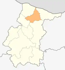 Poziția localității Mizia