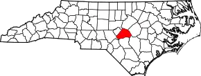 Poziția localității Comitatul Harnett, Carolina de Nord