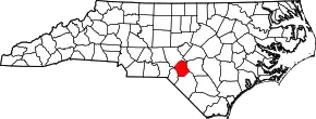 Poziția localității Comitatul Hoke, Carolina de Nord