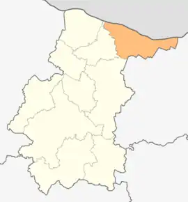 Poziția localității Rahova