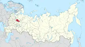 Poziția localității Regiunea Kostroma