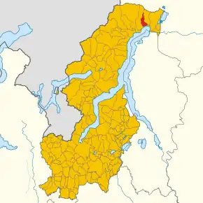 Poziția localității Trezzone