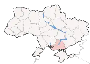 Poziția regiunii Regiunea Herson