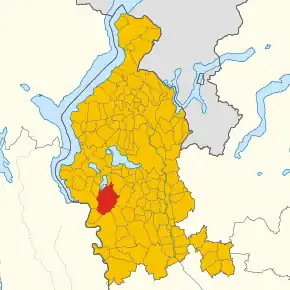 Poziția localității Vergiate