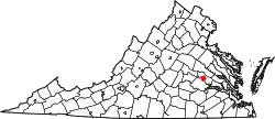 Location in the Commonwealth of Virginia