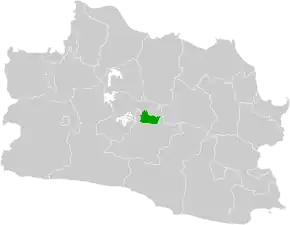 Poziția localității Bandung