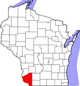 Localizare Comitatului Grant în statul Wisconsin