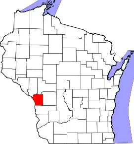 Localizare comitatului La Crosse în statul Wisconsin