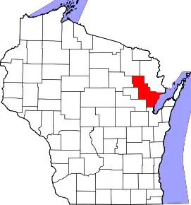 Localizare Comitatului Oconto în statul Wisconsin