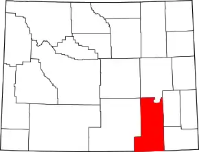 Localizare comitatului Albany în statul SUA