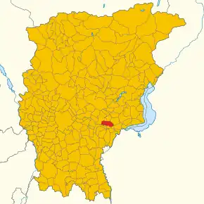 Poziția localității Zandobbio