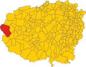 Poziția localității Acceglio